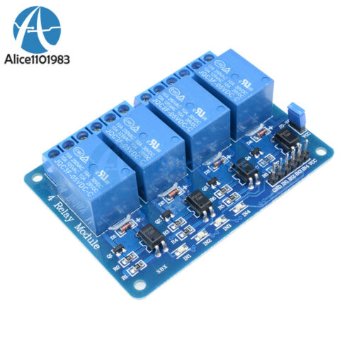 5v Four 4 Channel Relay Module With Optocoupler For Pic Avr Dsp Arm Arduino 8051