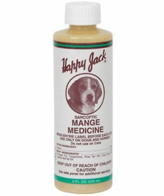 Happy Jack Mange Medicine Hot Spots Skin Irritations Ear Mites Dog Canine 8 Oz