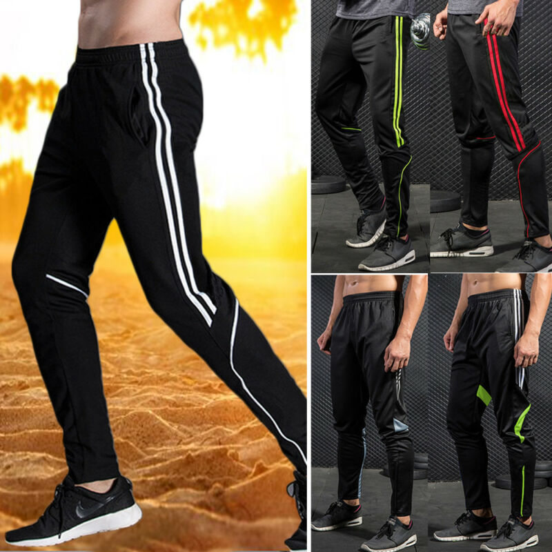 Men Sport Pants Long Trousers Tracksuit Fitness Workout Joggers Gym Sweatpants V