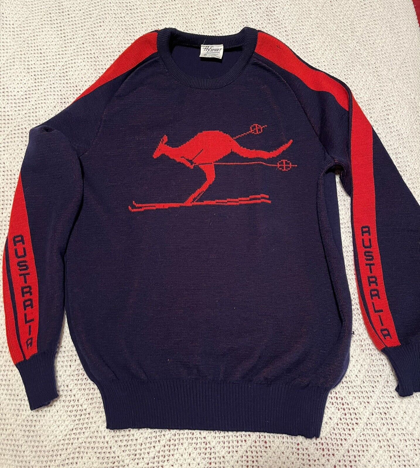 Beastie Boys Mca Adam Yauch Vintage Australian Wool Sweater Size Xxl 22 Hysport
