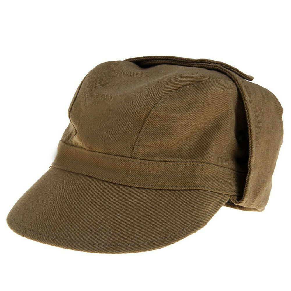 Authentic Khaki Russia Military Cap Ussr Soviet Army Afghan Hat Size 57 Original
