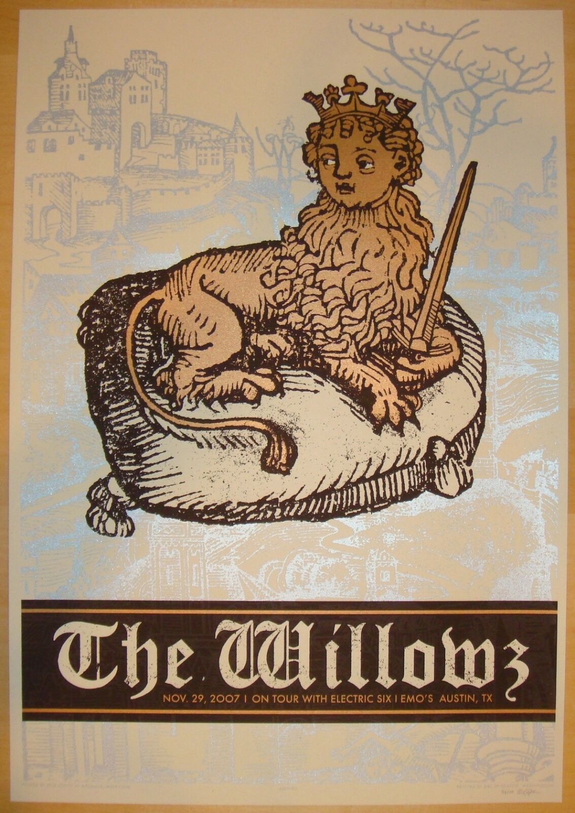 2007 The Willowz With Electric Six - Austin Concert Poster By Rob Jones S/n